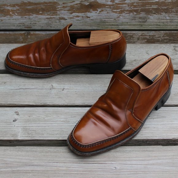 VTG 70s Tan Venetian Loafer, Burnished Calfskin - Picture 13 of 13